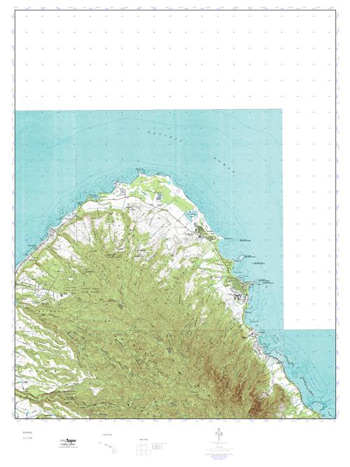 MyTopo Kahuku, Hawaii USGS Quad Topo Map