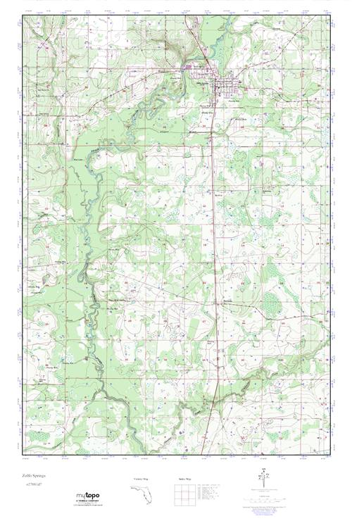 MyTopo Zolfo Springs, Florida USGS Quad Topo Map