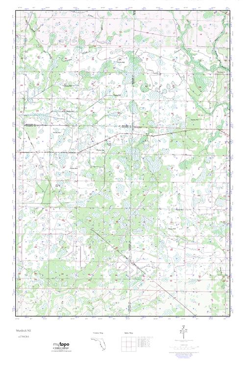 MyTopo Murdock NE, Florida USGS Quad Topo Map