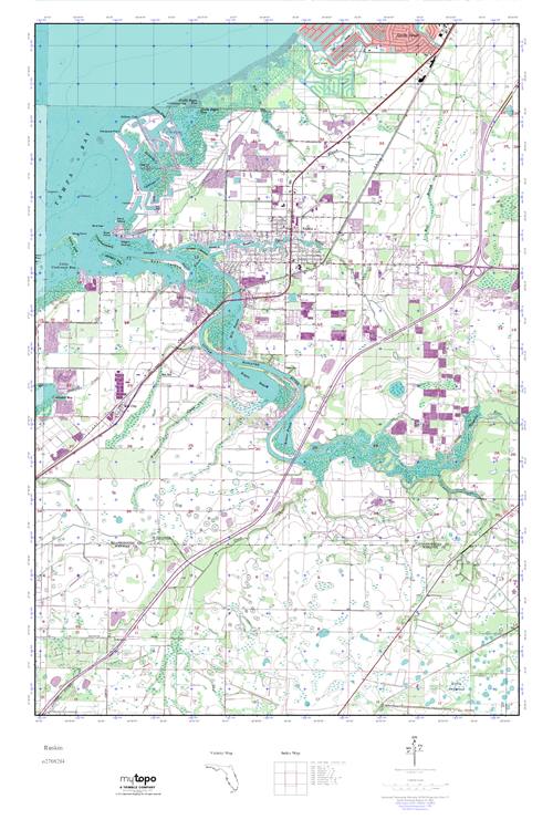 MyTopo Ruskin, Florida USGS Quad Topo Map