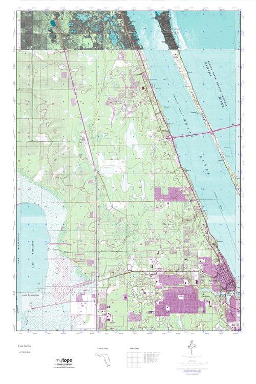 MyTopo Eau Gallie, Florida USGS Quad Topo Map