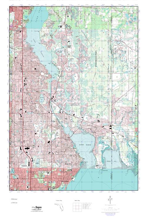 MyTopo Oldsmar, Florida USGS Quad Topo Map