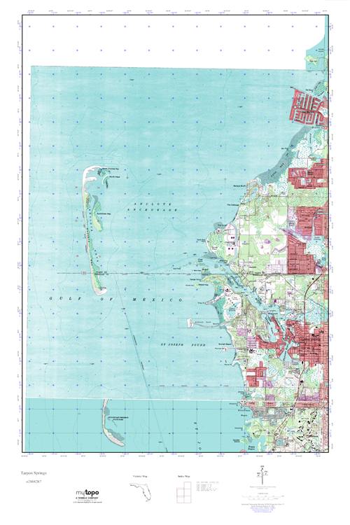 MyTopo Tarpon Springs, Florida USGS Quad Topo Map