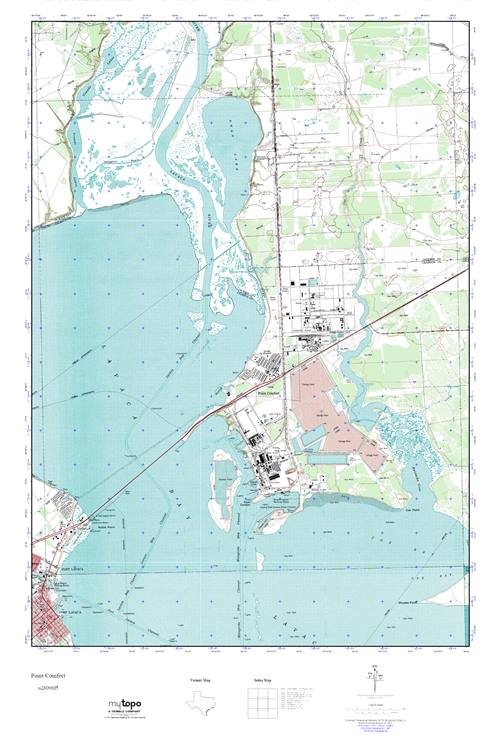 MyTopo Point Comfort, Texas USGS Quad Topo Map