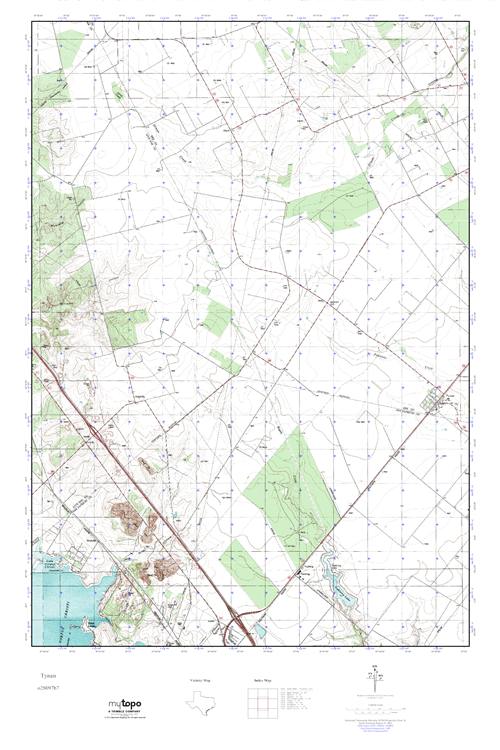 MyTopo Tynan, Texas USGS Quad Topo Map