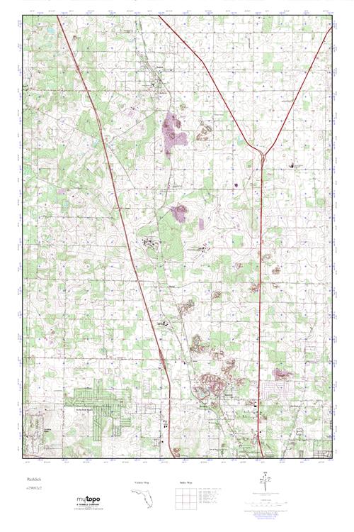MyTopo Reddick, Florida USGS Quad Topo Map