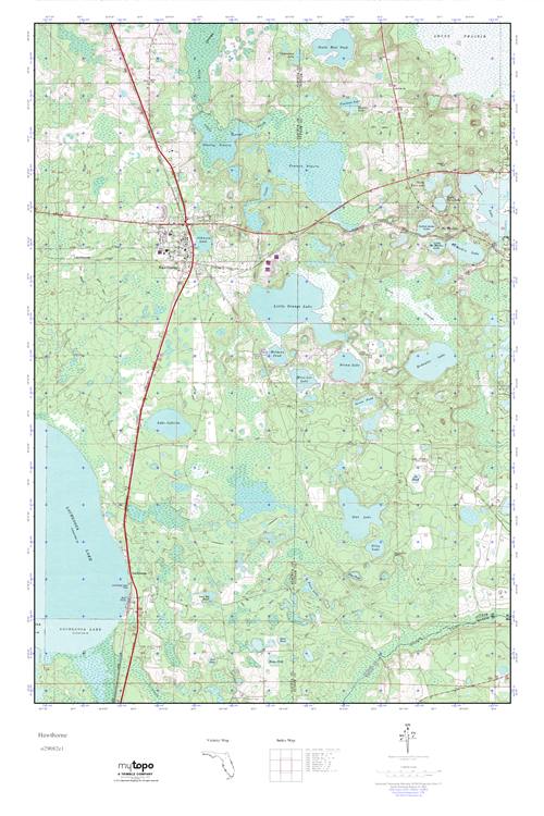 MyTopo Hawthorne, Florida USGS Quad Topo Map