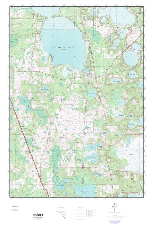 MyTopo Melrose, Florida USGS Quad Topo Map