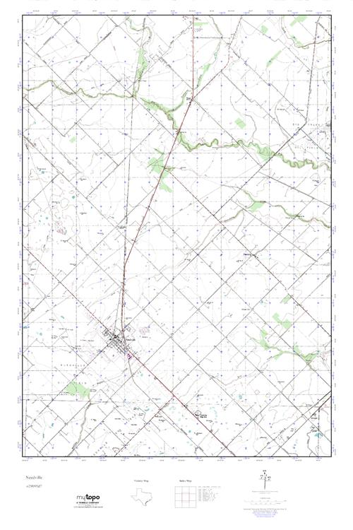 MyTopo Needville, Texas USGS Quad Topo Map
