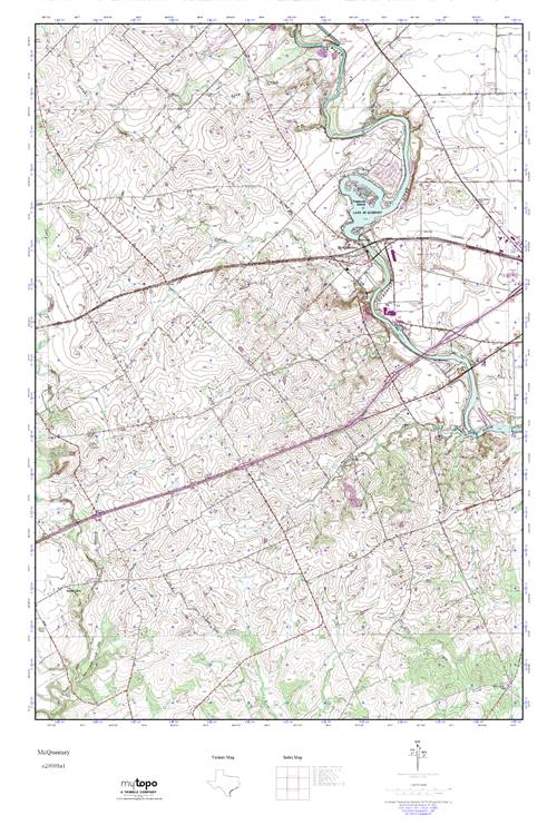 MyTopo McQueeney, Texas USGS Quad Topo Map