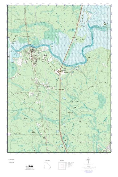 MyTopo Woodbine, USGS Quad Topo Map