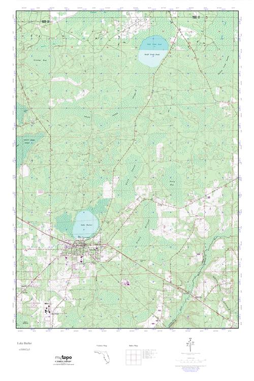 MyTopo Lake Butler, Florida USGS Quad Topo Map