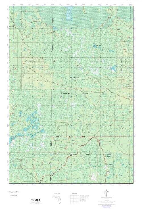 MyTopo Sanderson Nw, Florida USGS Quad Topo Map