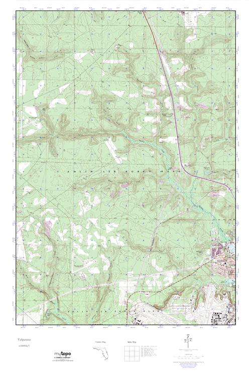 MyTopo Valparaiso, Florida USGS Quad Topo Map