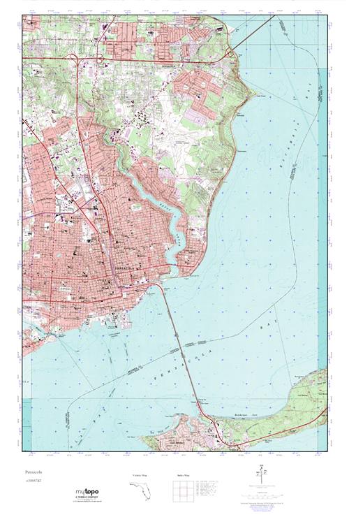 MyTopo Pensacola, Florida USGS Quad Topo Map