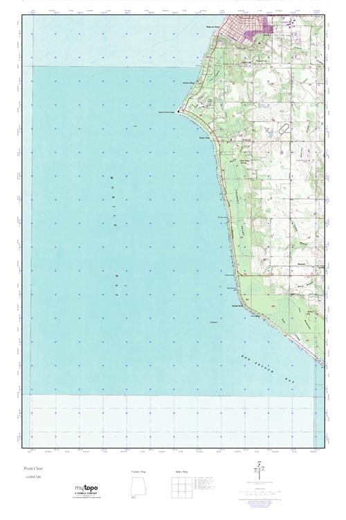MyTopo Point Clear, Alabama USGS Quad Topo Map