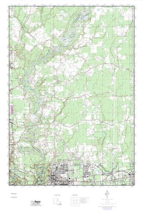 MyTopo Watson, Louisiana USGS Quad Topo Map