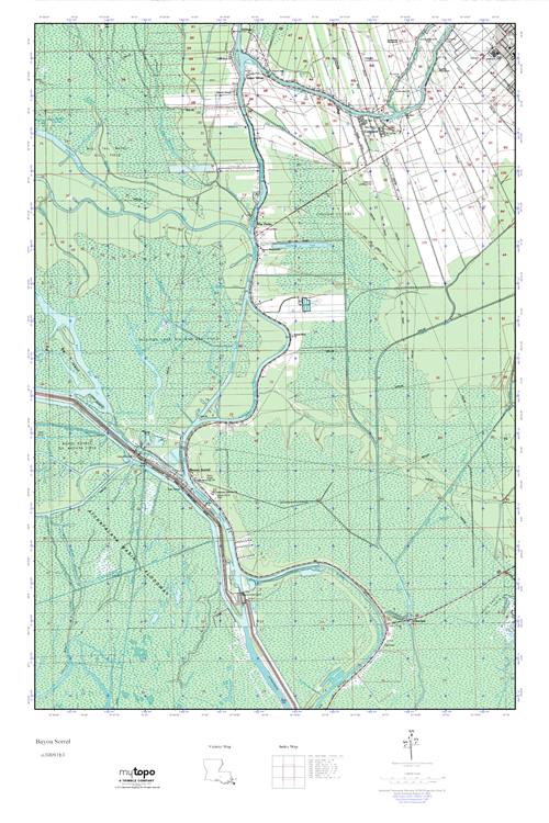 MyTopo Bayou Sorrel, Louisiana USGS Quad Topo Map