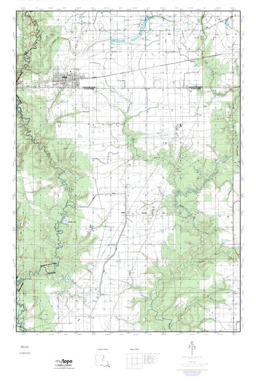 MyTopo Basile, Louisiana USGS Quad Topo Map