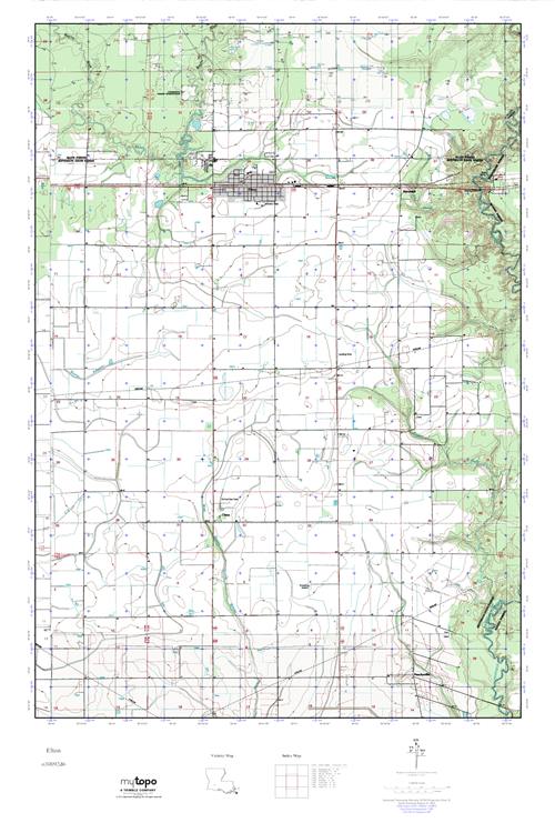 MyTopo Elton, Louisiana USGS Quad Topo Map