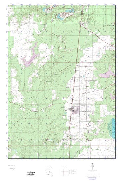 MyTopo Pine Prairie, Louisiana USGS Quad Topo Map
