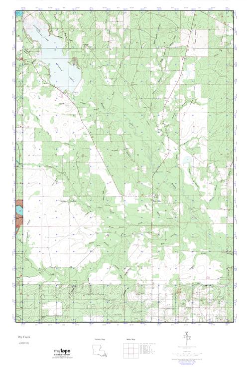 MyTopo Dry Creek, Louisiana USGS Quad Topo Map