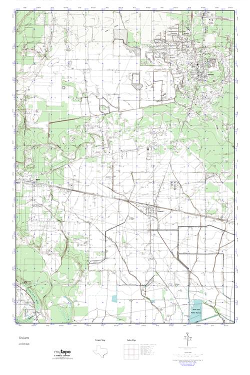 MyTopo Daisetta, Texas USGS Quad Topo Map