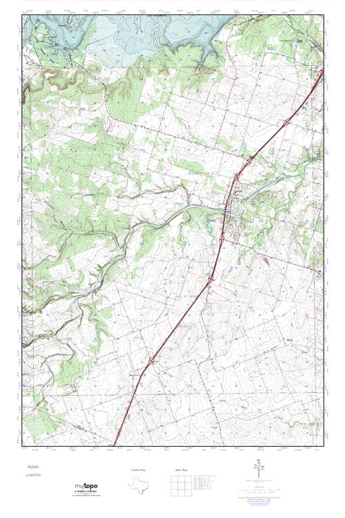 MyTopo Salado, Texas USGS Quad Topo Map