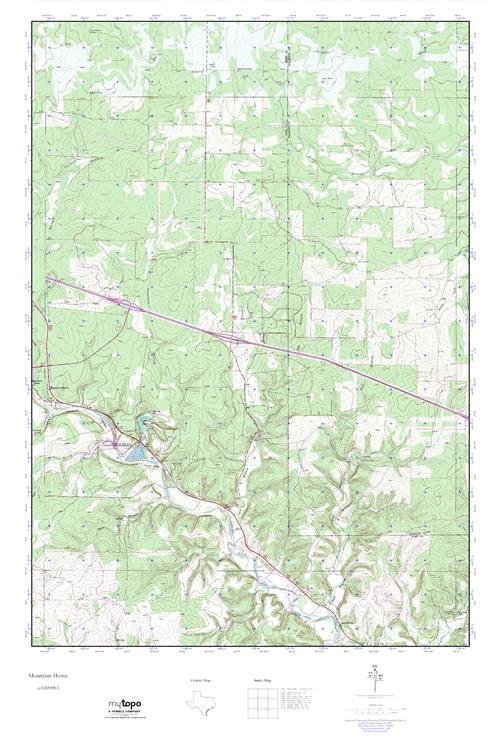 MyTopo Mountain Home, Texas USGS Quad Topo Map