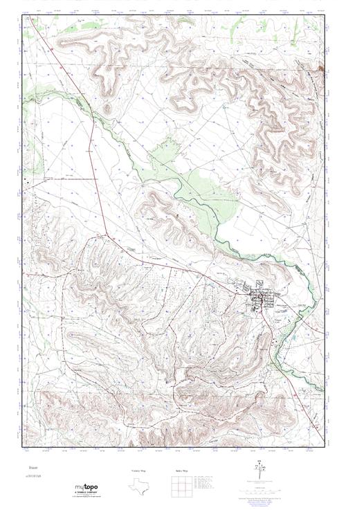 MyTopo Iraan, Texas USGS Quad Topo Map