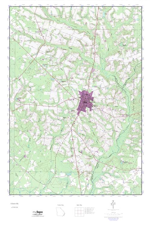 MyTopo Glennville, USGS Quad Topo Map