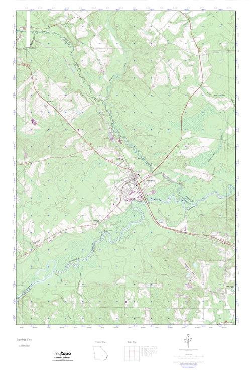 MyTopo Lumber City, USGS Quad Topo Map
