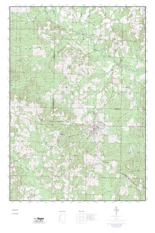 MyTopo Sumrall, Mississippi USGS Quad Topo Map