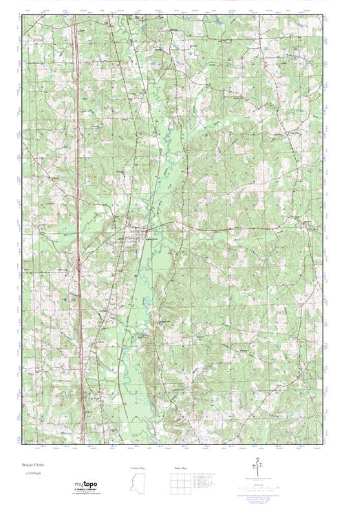 MyTopo Bogue Chitto, Mississippi USGS Quad Topo Map