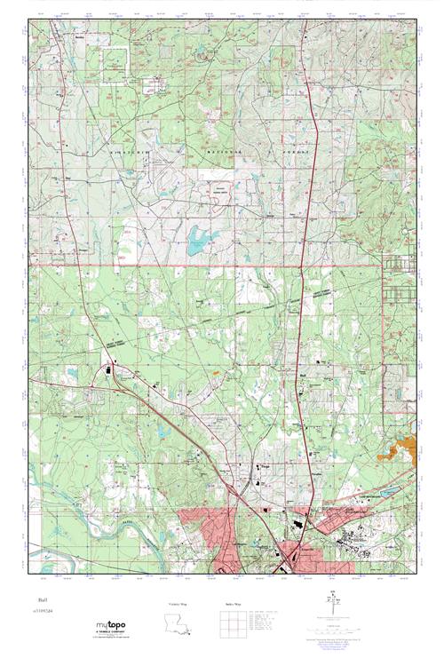 MyTopo Ball, Louisiana USGS Quad Topo Map