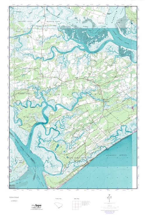 MyTopo Edisto Island, South Carolina USGS Quad Topo Map
