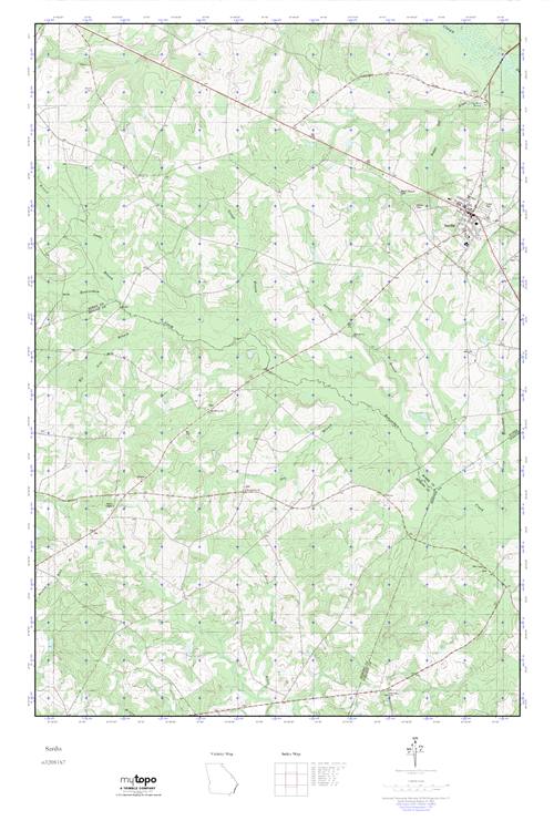 MyTopo Sardis, USGS Quad Topo Map