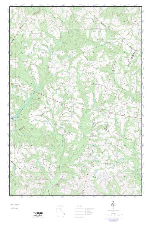 MyTopo Twin City SE, USGS Quad Topo Map