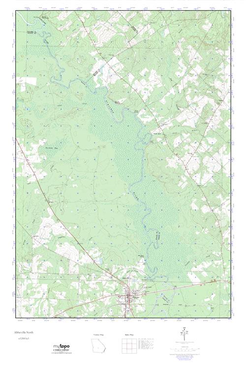 MyTopo Abbeville North, USGS Quad Topo Map