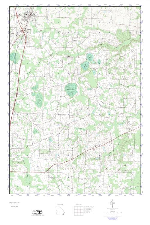 MyTopo Pineview NW, USGS Quad Topo Map