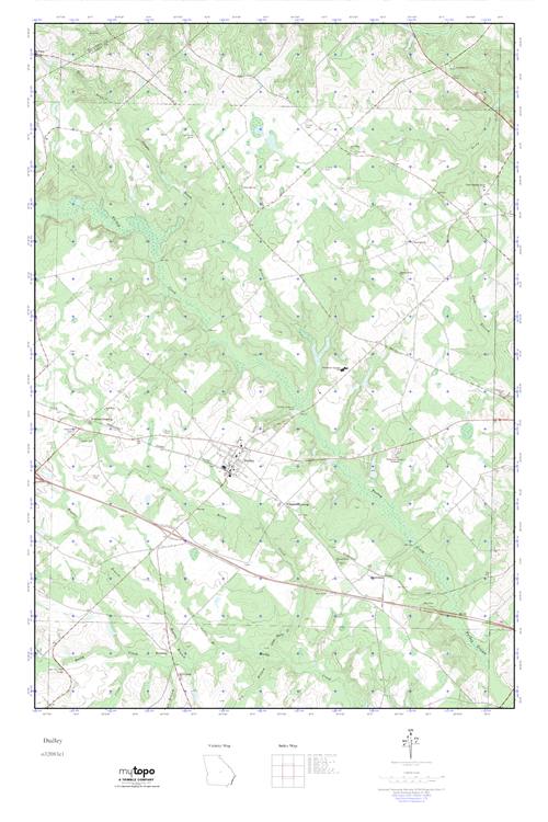 MyTopo Dudley, USGS Quad Topo Map
