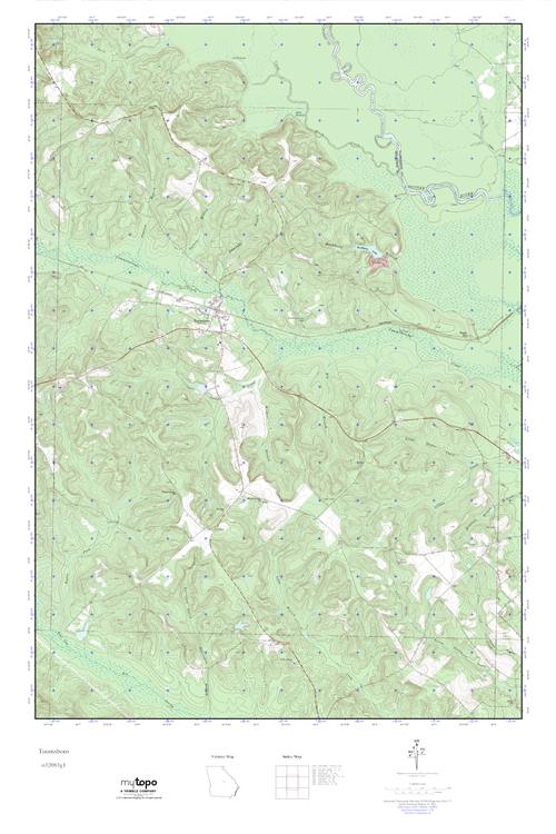MyTopo Toomsboro, USGS Quad Topo Map