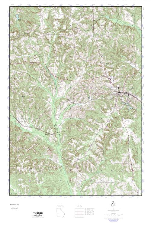 MyTopo Buena Vista, USGS Quad Topo Map
