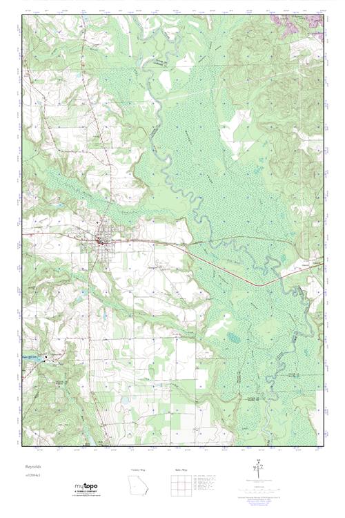MyTopo Reynolds, USGS Quad Topo Map