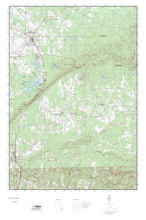 MyTopo Pine Mountain, USGS Quad Topo Map