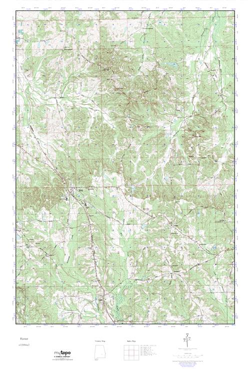 MyTopo Ramer, Alabama USGS Quad Topo Map
