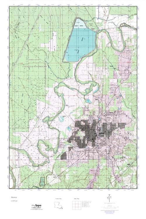 MyTopo Bastrop, Louisiana USGS Quad Topo Map