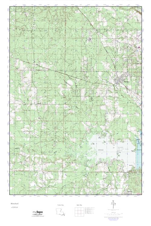 MyTopo Blanchard, Louisiana USGS Quad Topo Map