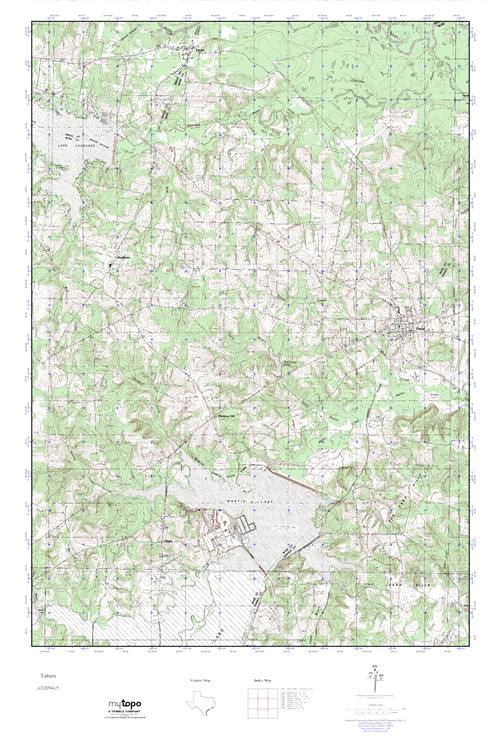 MyTopo Tatum, Texas USGS Quad Topo Map
