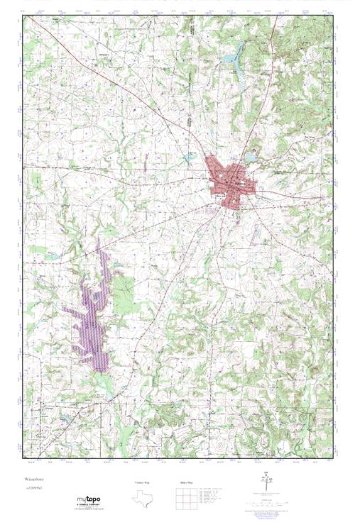 MyTopo Winnsboro, Texas USGS Quad Topo Map